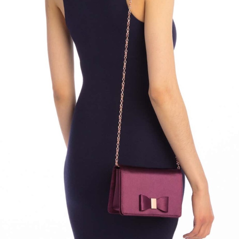 Ted Baker London Eveelyn Bow Satin Evening Bag